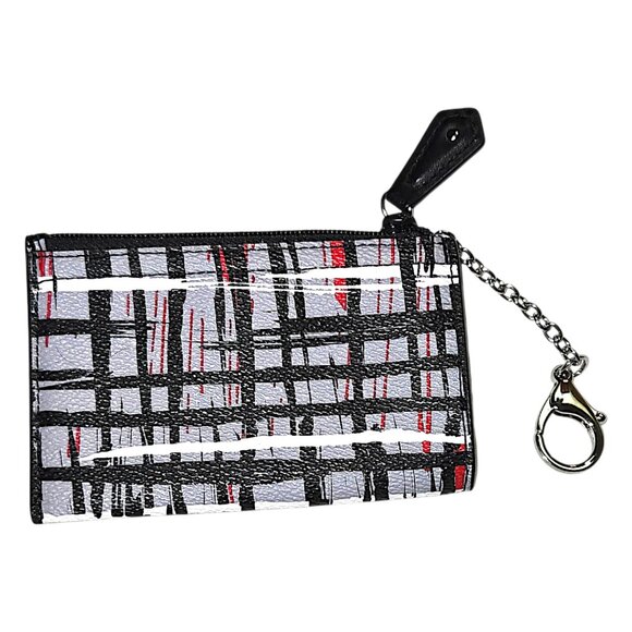 Vera Bradley Art Plaid Faux Leather Coin Purse with Keychain – Retired Pattern - Picture 3 of 6